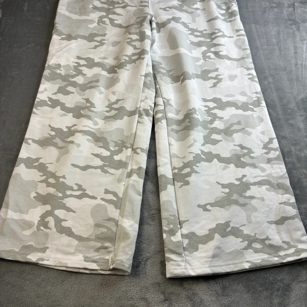 Avia Womens XXL Grey Camo Fashion Sweatpants Wide Leg Drawstring AV13100056586P‎